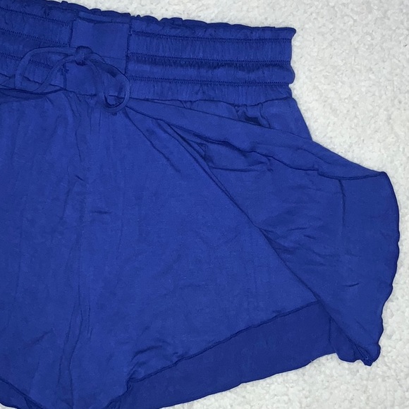 NWT Frill High Waisted Elastic Waistband Drawstring Flowy Stacked Casual Shorts - Picture 8 of 11